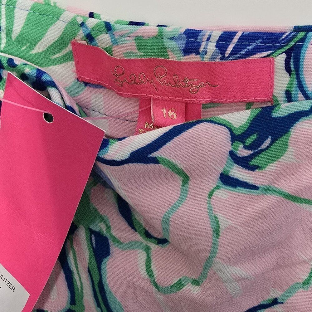 NEW - Lilly Pulitzer - 16 - Faye Skort Party Thyme Floral Pink Blue - Picture 7 of 7